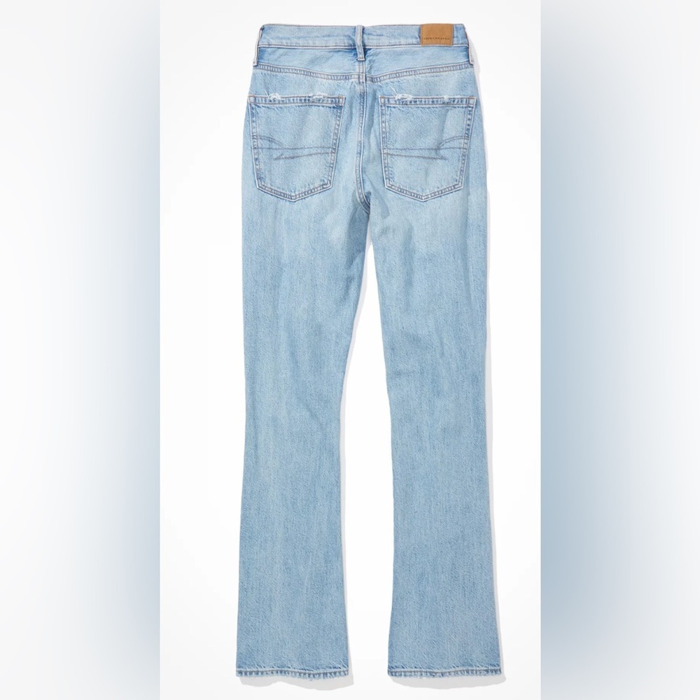 American Eagle 90’s bootcut distressed knees light wash comfort waist jeans 2reg - Picture 5 of 12